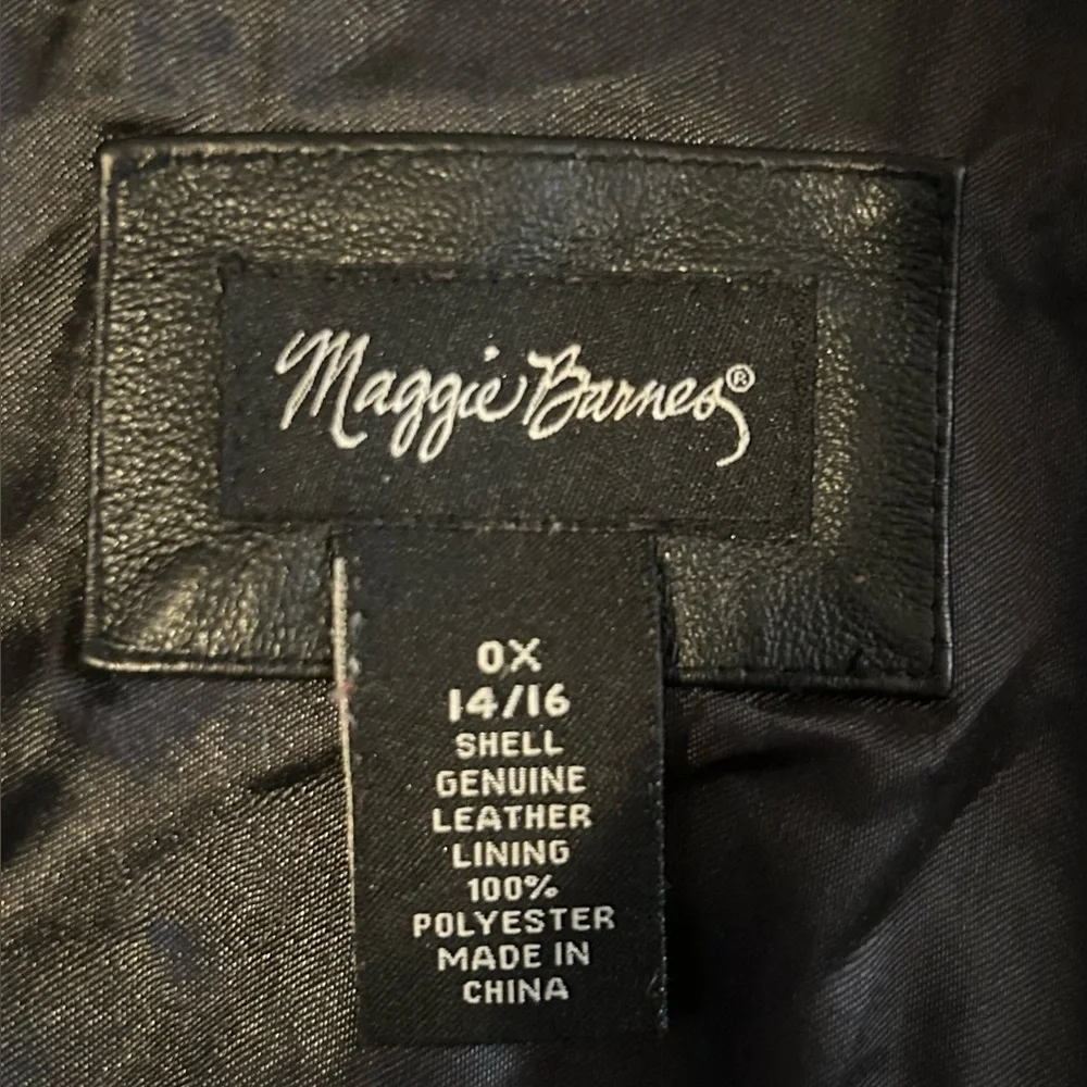 Genuine Leather Maggie Barnes Blazer Women’s 0X - Picture 4 of 5